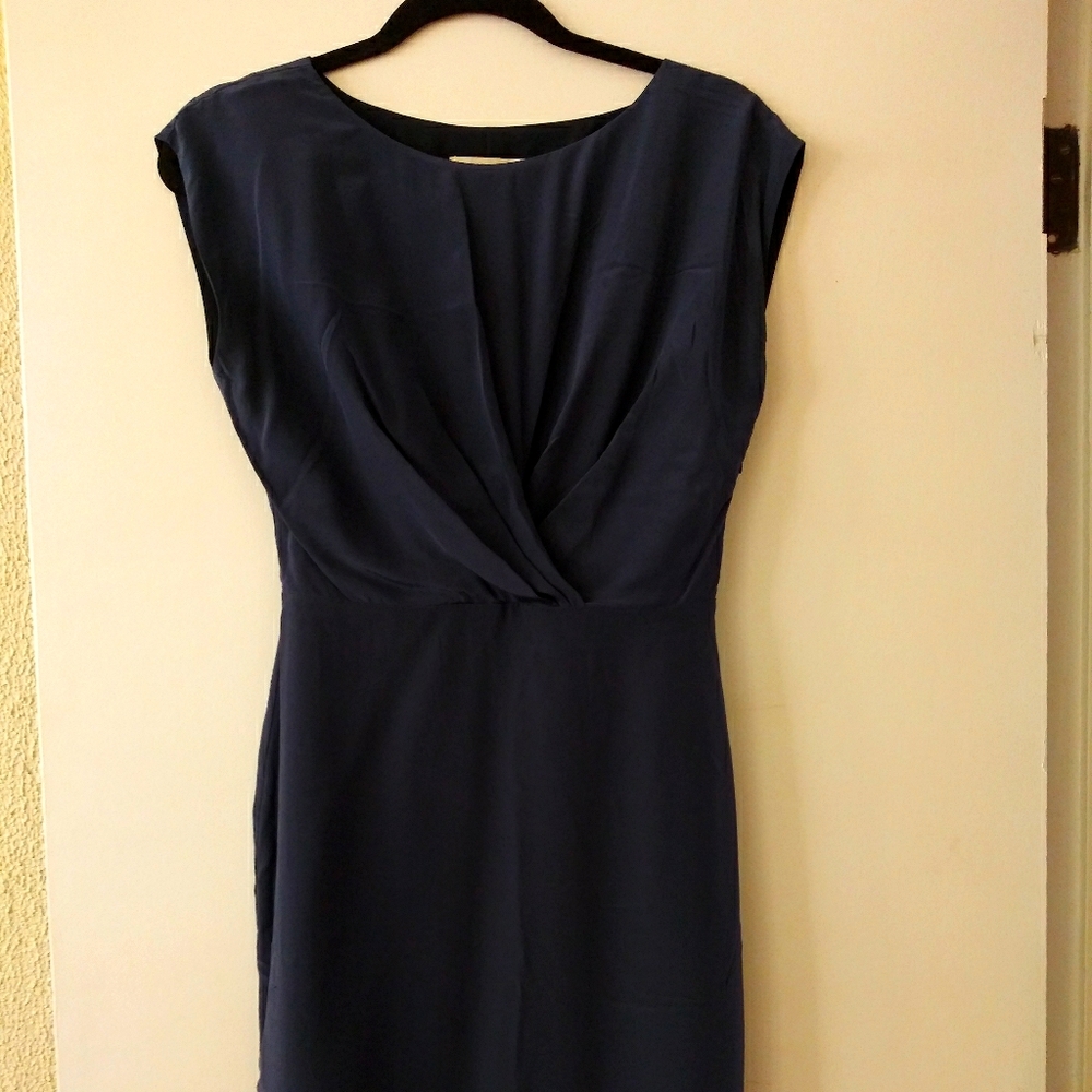 Navy paper crown dress
